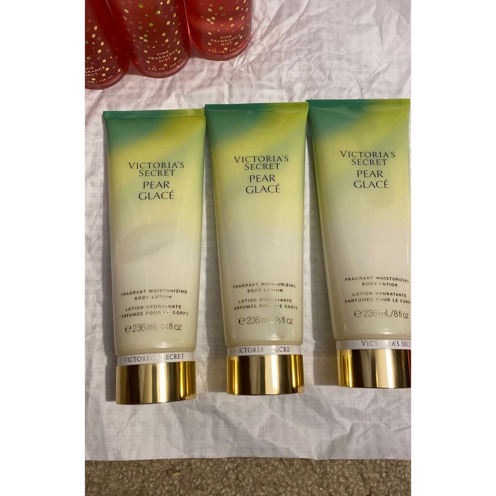 Victoria's Secret PEAR GLACE‎ Fragrance Lotion 8 oz 3x